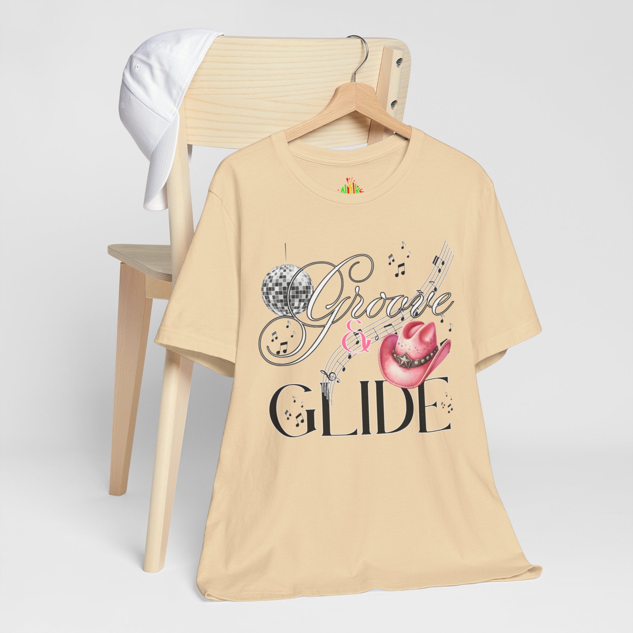 Groovy Glide Unisex Jersey Tee - Fun Retro Music Vibes